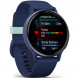 Умные часы Garmin Vivoactive 5, синие с металлически-синим безелем и силиконовым ремешком 010-02862-12 в Энгельсе