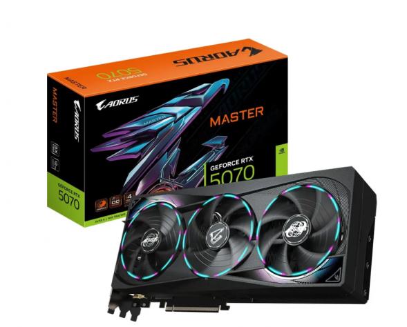 Видеокарта Gigabyte GeForce RTX 5070 AORUS MASTER, 12 ГБ GDDR7 в Энгельсе