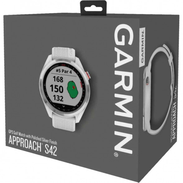 Умные часы для гольфа Garmin Approach S42, белый 010-02572-01 в Энгельсе