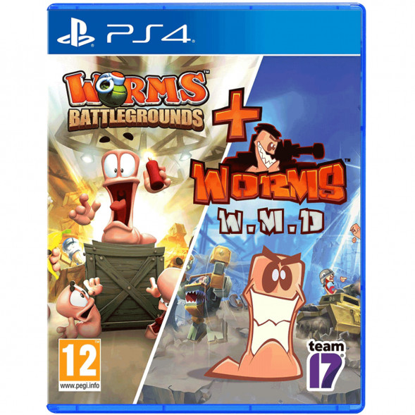 Игра Worms Battlegrounds + Worms W.M.D. Double Pack [PS4, английская версия + русские субтитры] в Энгельсе