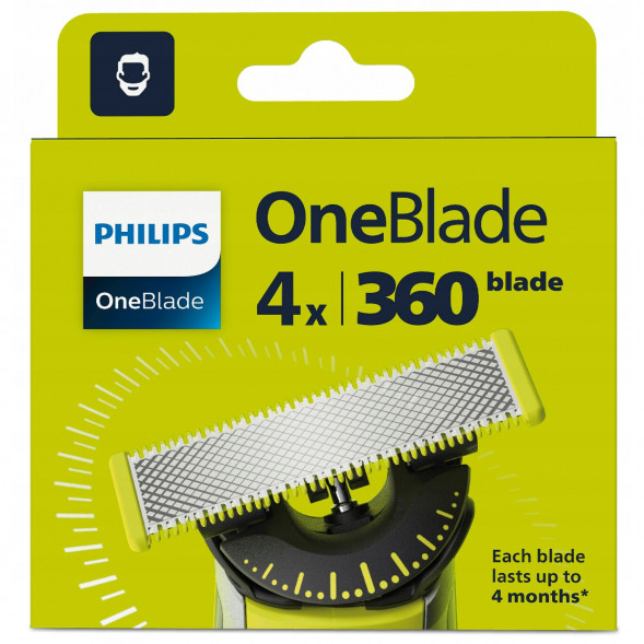 Сменные лезвия Philips Oneblade 360 QP440/50, 4 шт. в Энгельсе