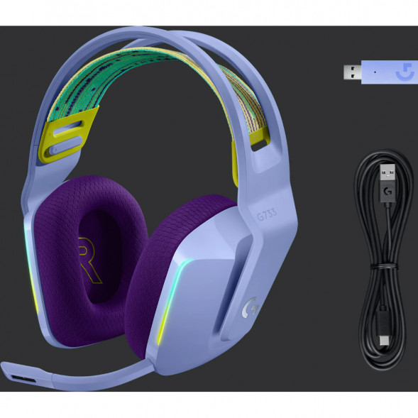 Игровая гарнитура Logitech G733 RGB Lightspeed Wireless, сиреневый в Энгельсе